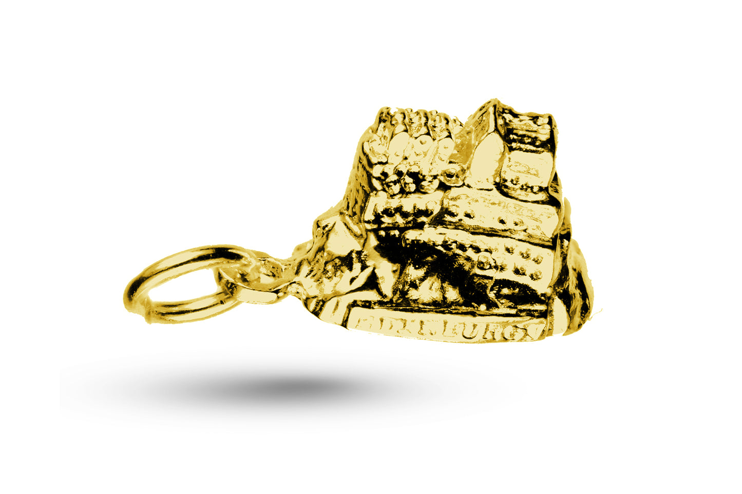 Yellow gold Edinburgh Castle charm.