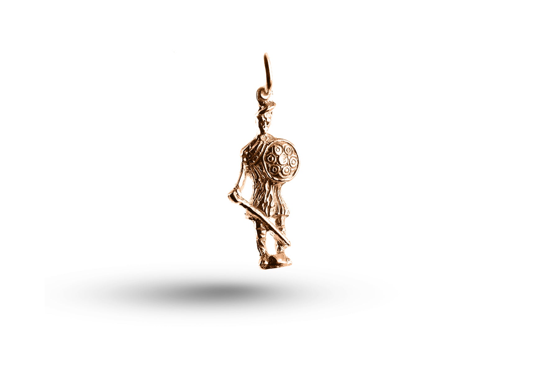 Rose gold Scottish Warrior charm.