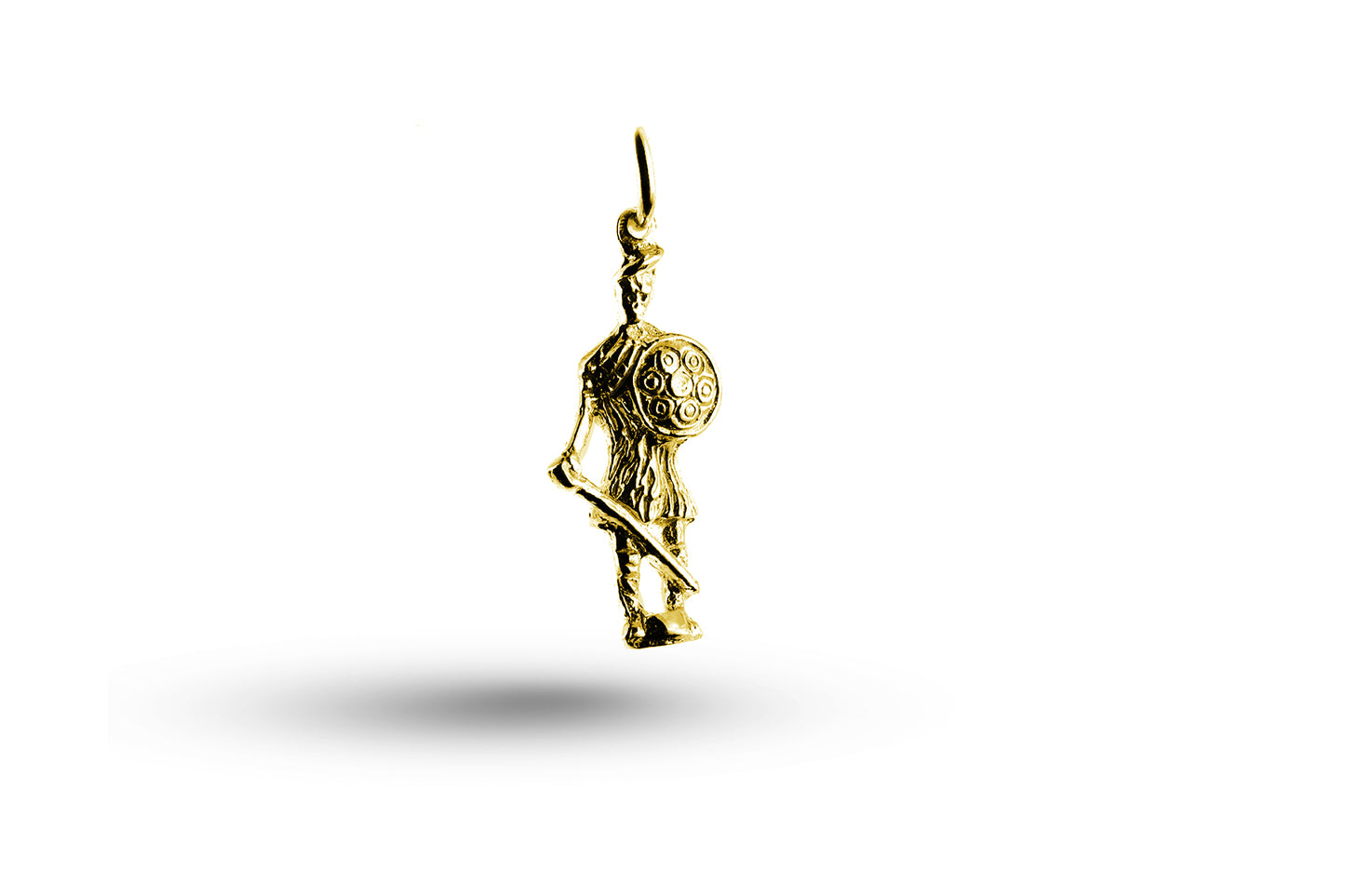 Yellow gold Scottish Warrior charm.