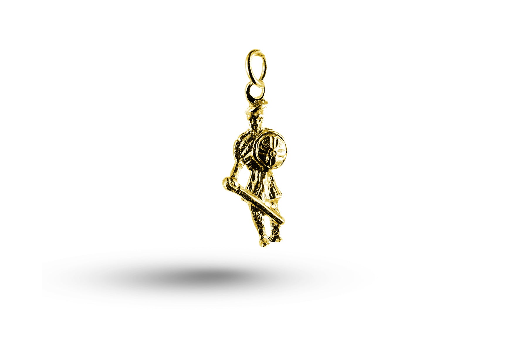 Yellow gold Scottish Warrior charm.