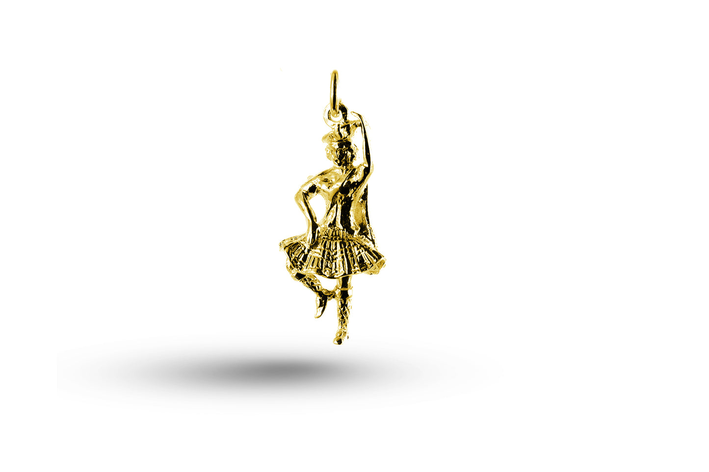 Yellow gold Scottish Dancer charm.