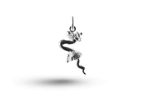 White gold Loch Ness Monster charm.