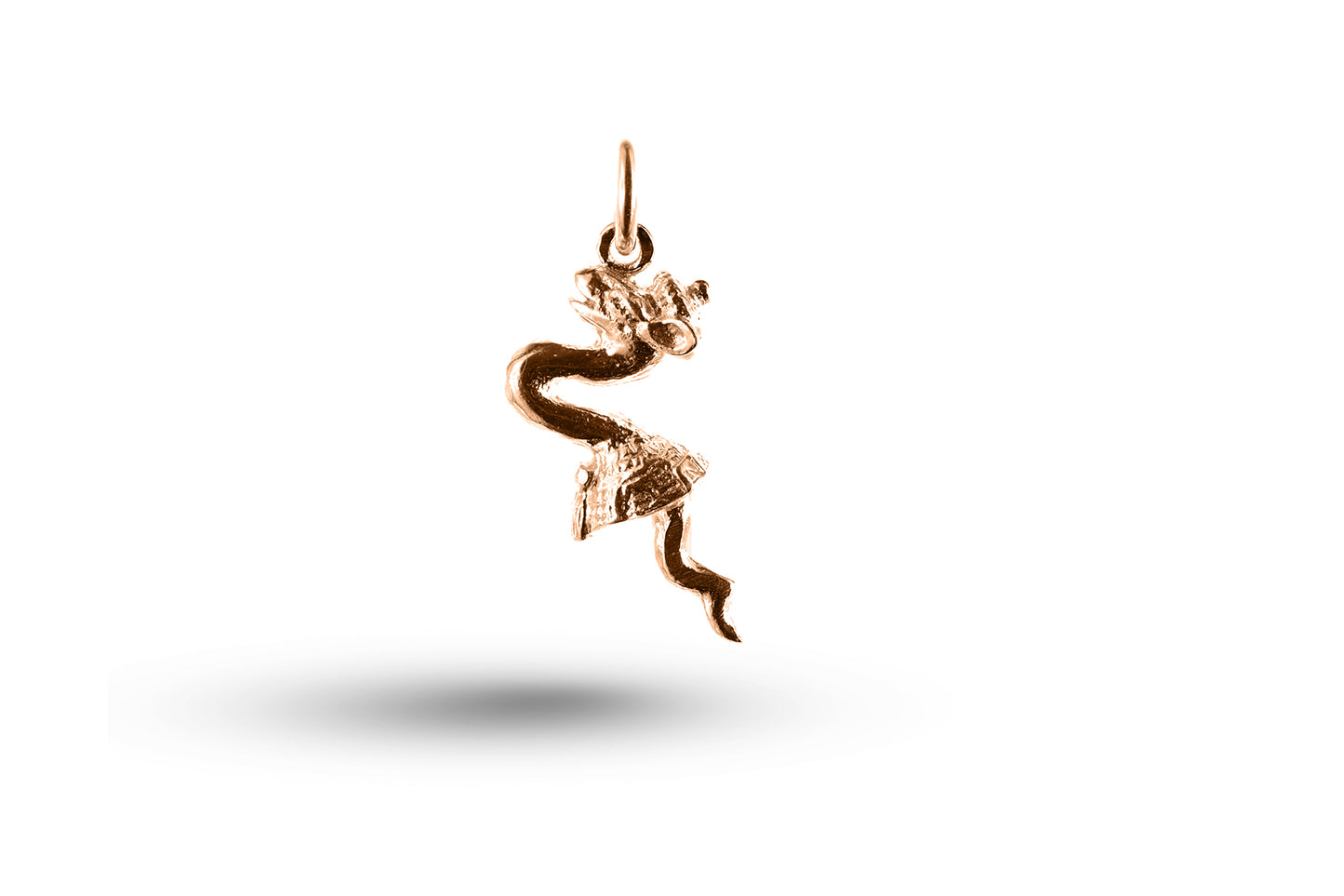 Rose gold Loch Ness Monster charm.