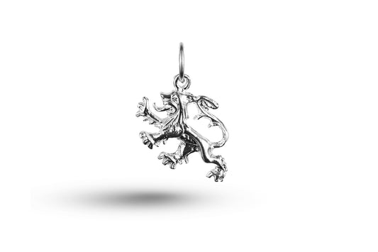 White gold Scottish Lion charm.