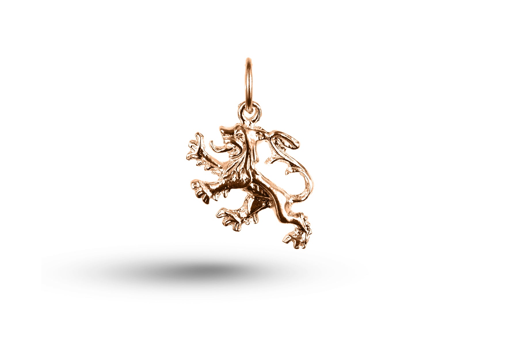 Rose gold Scottish Lion charm.