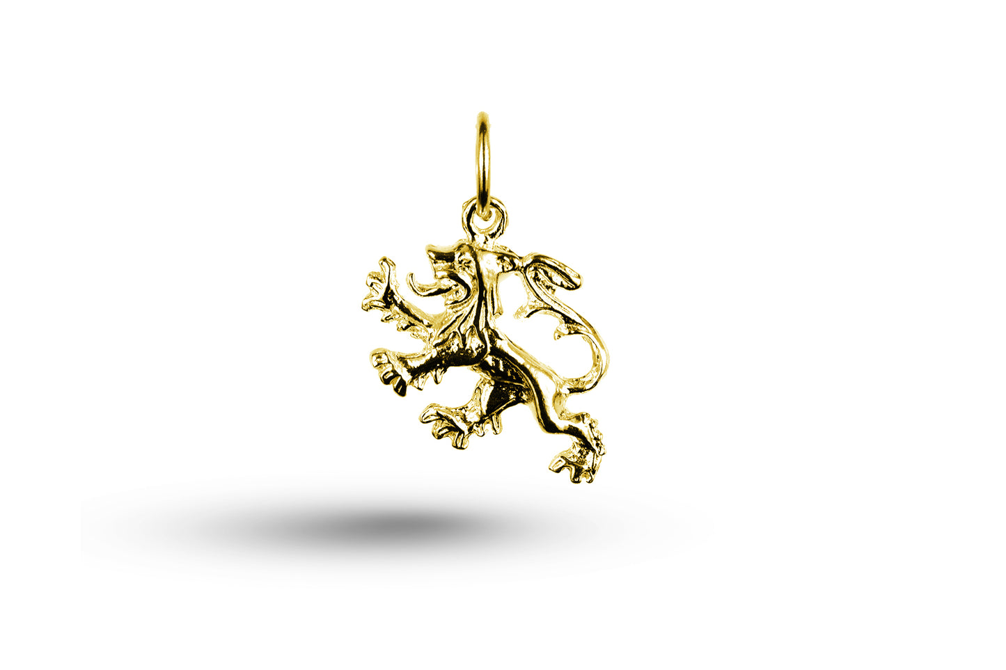 Yellow gold Scottish Lion charm.