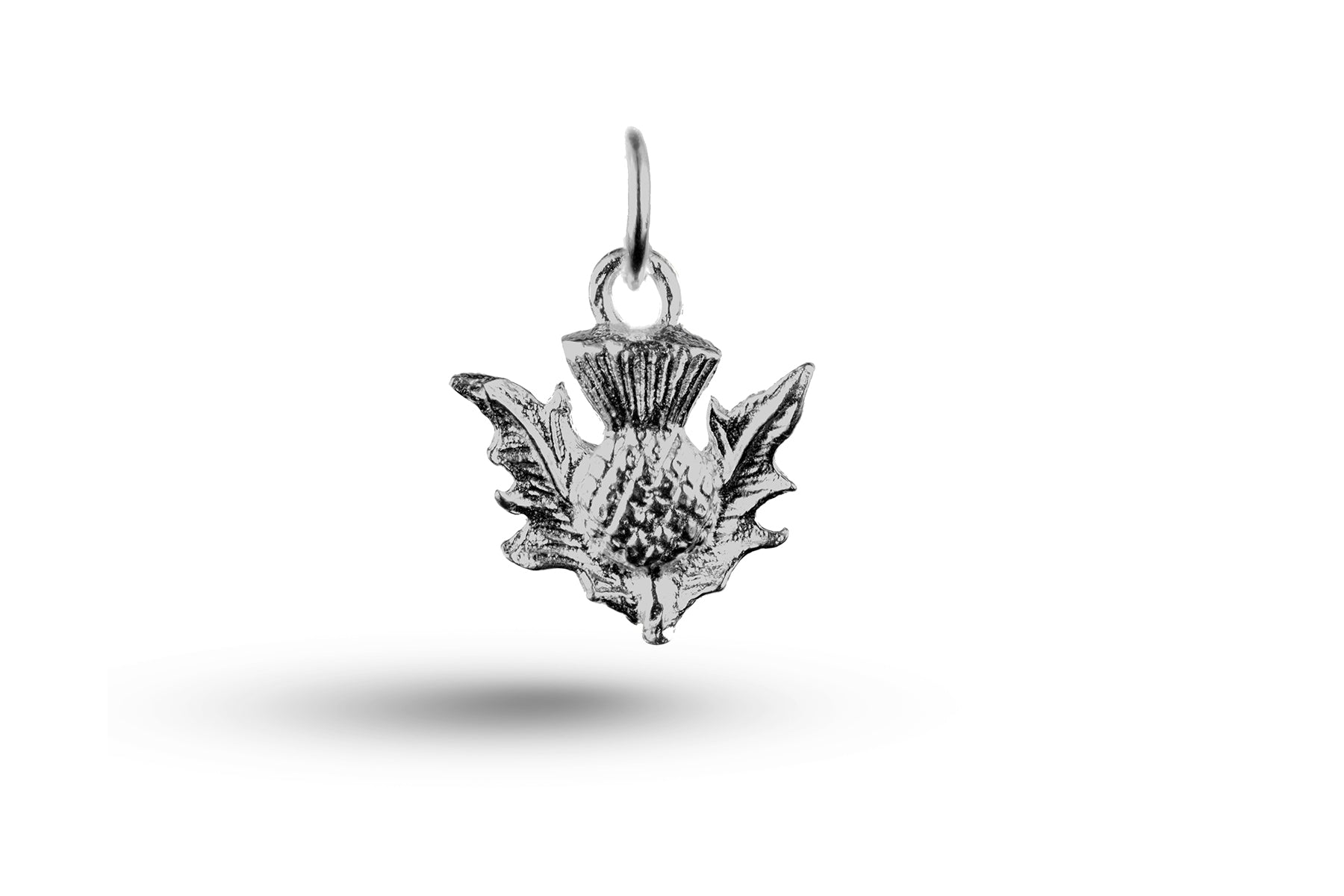 White gold Thistle charm.