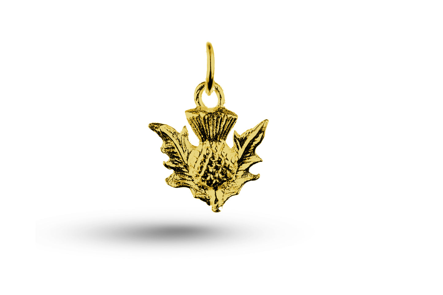 Yellow gold Thistle charm.