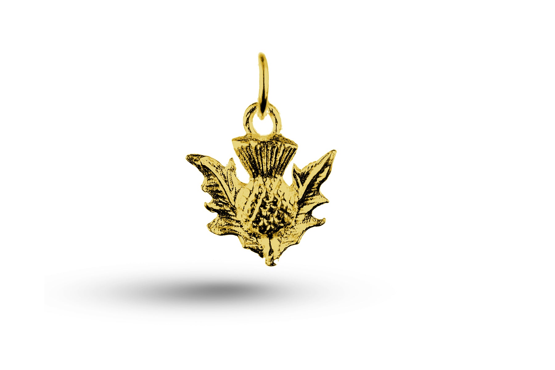 Yellow gold Thistle charm.