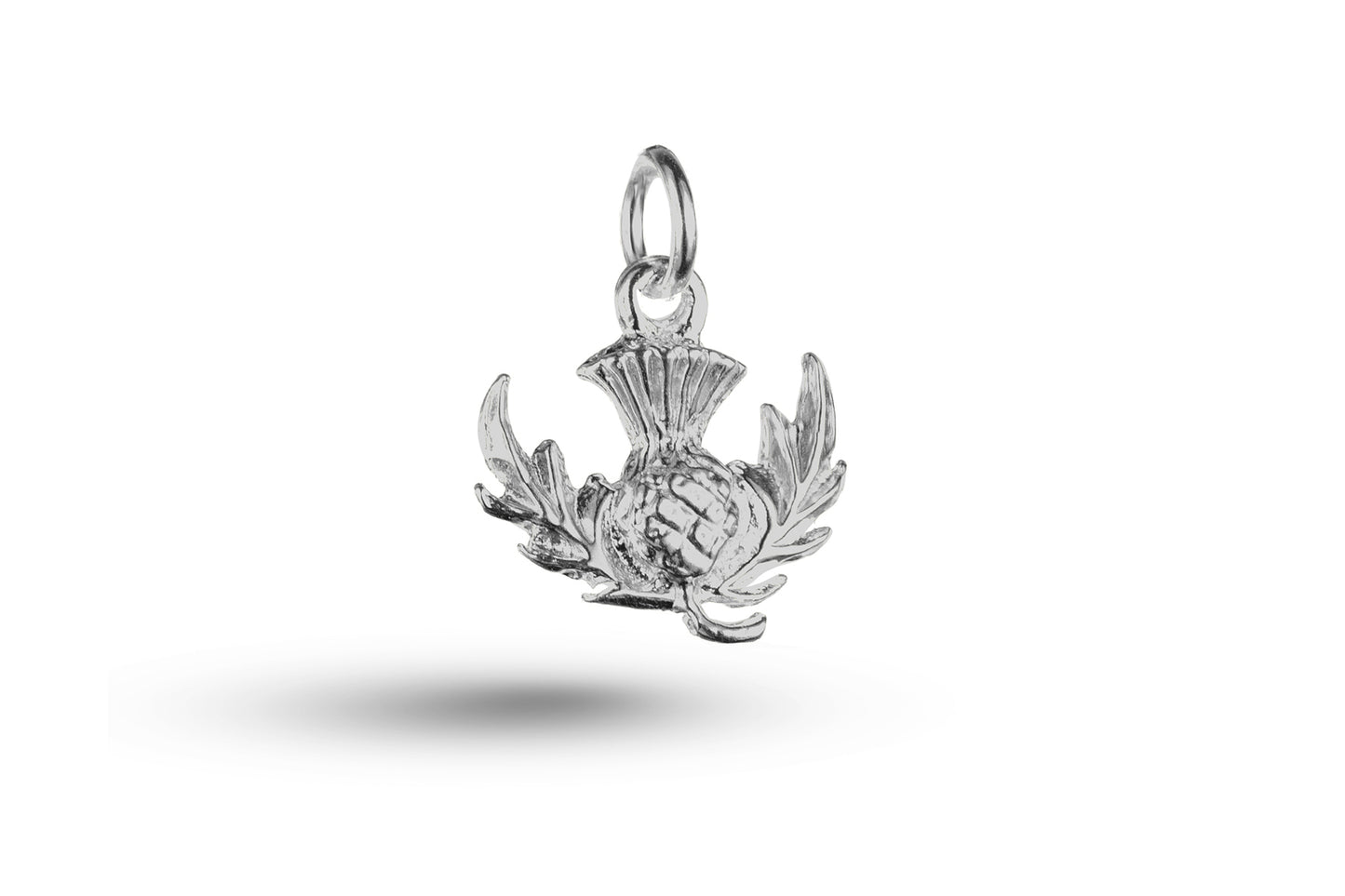 White gold Thistle charm.