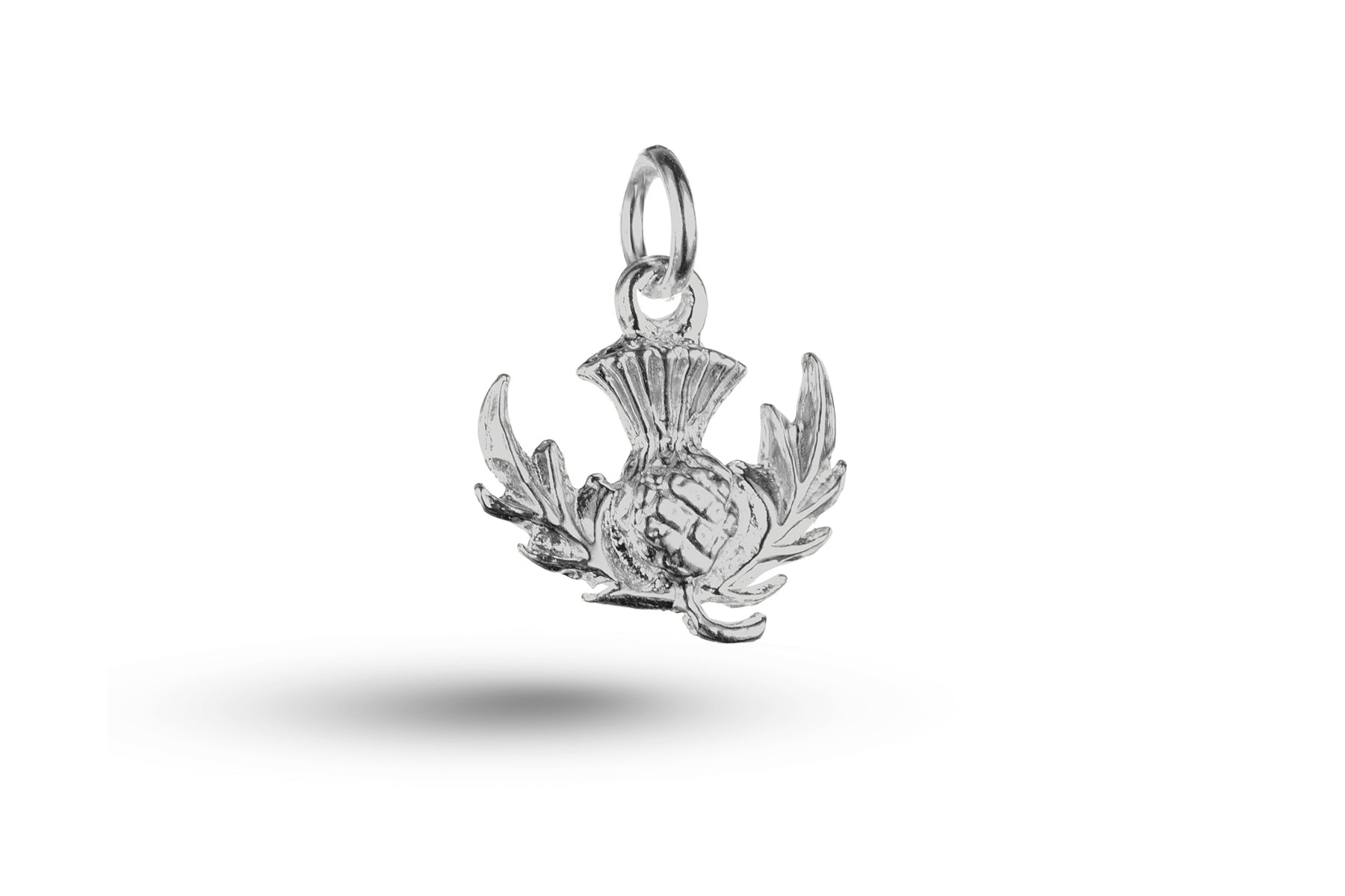 White gold Thistle charm.