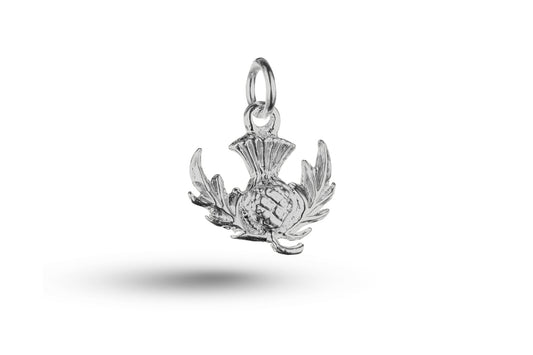 White gold Thistle charm.