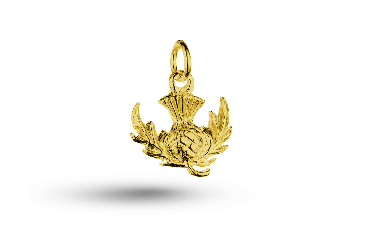 Yellow gold Thistle charm.
