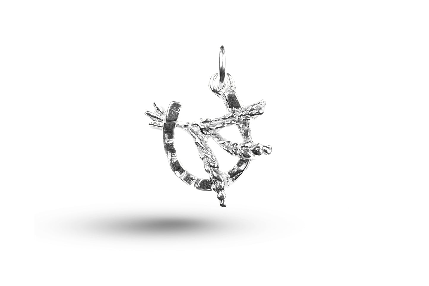 White gold Heather in Horseshoe charm.