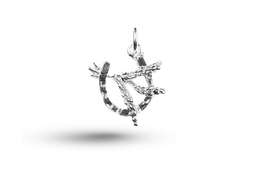 White gold Heather in Horseshoe charm.