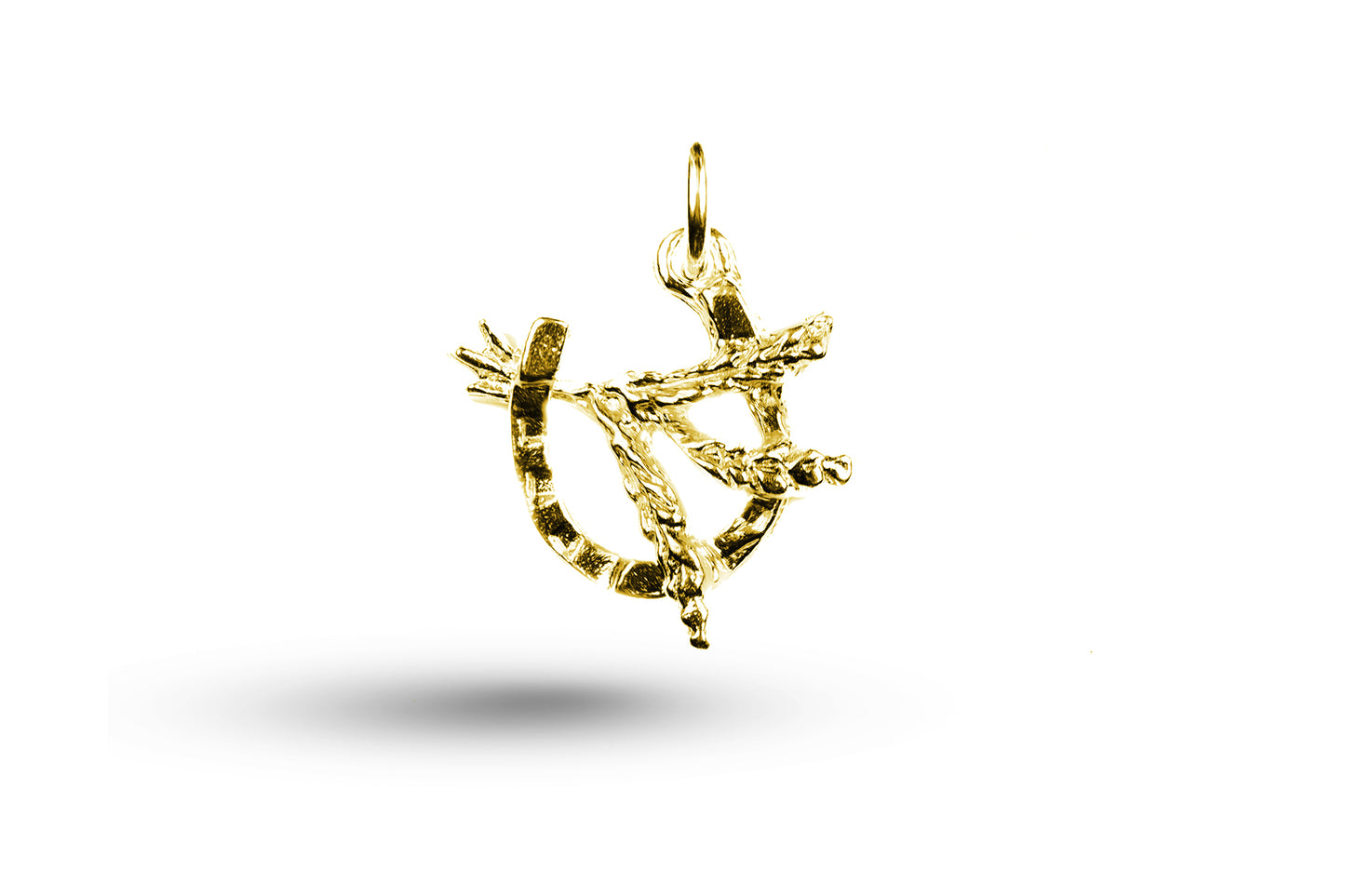 Yellow gold Heather in Horseshoe charm.