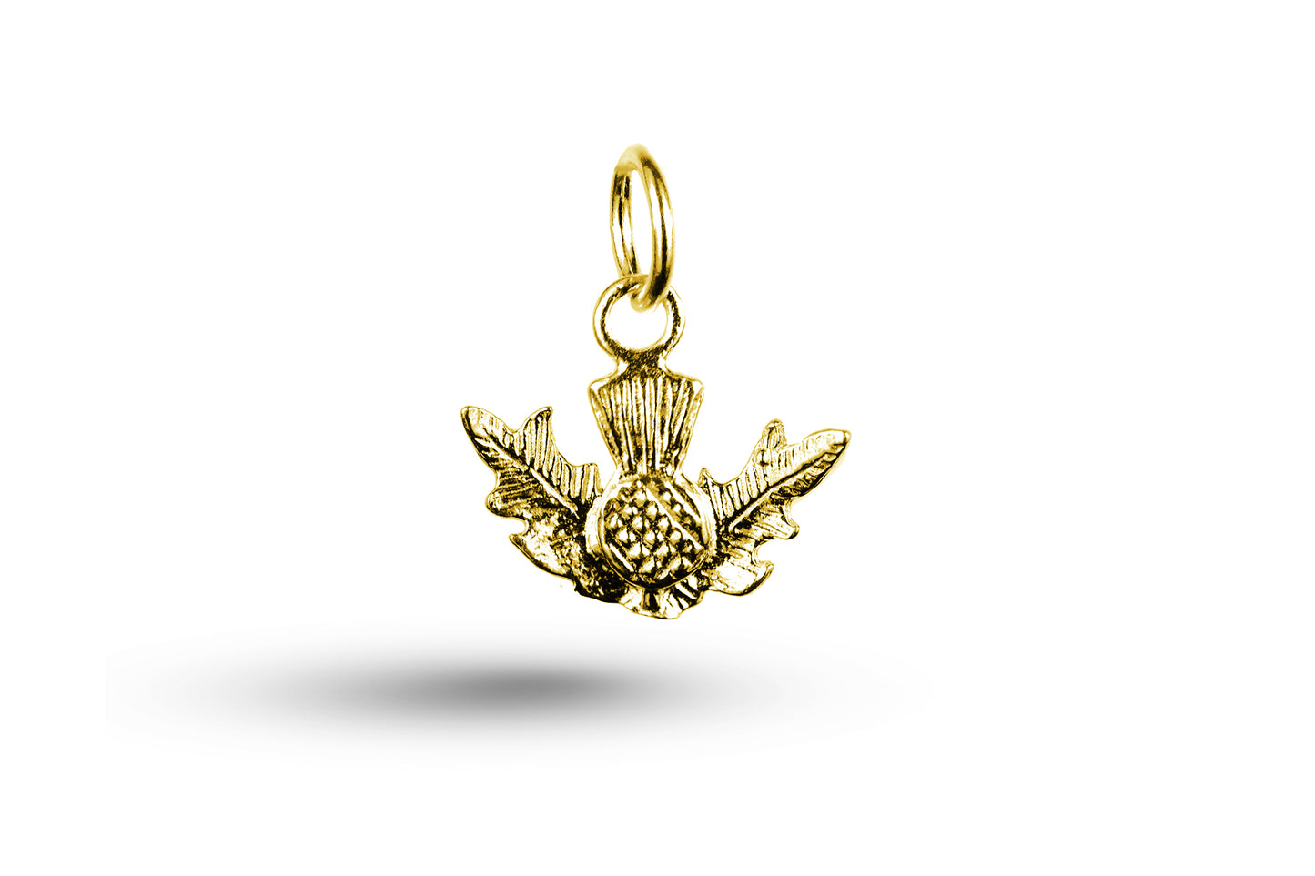 Yellow gold Simple Thistle charm.