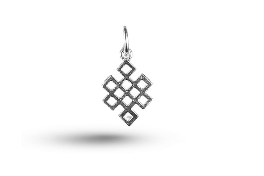 Luxury white gold Celtic charm.
