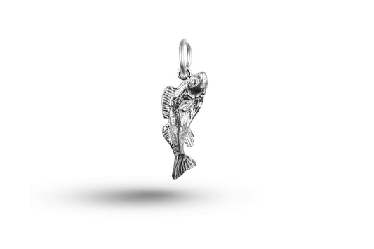 White gold Salmon charm.