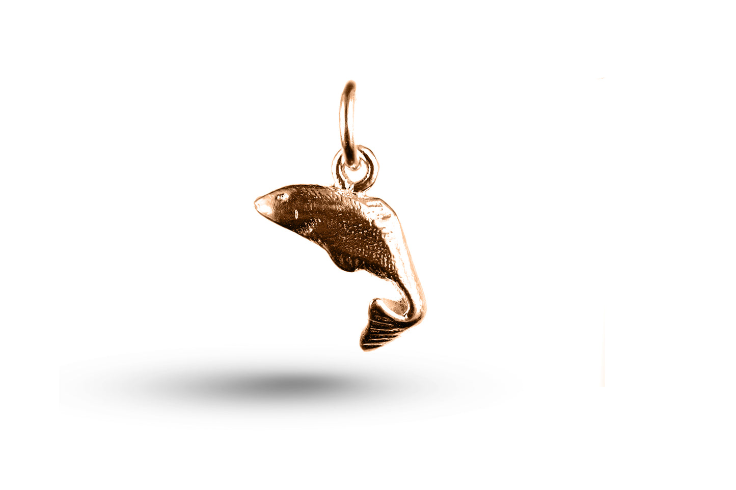 Rose gold Salmon charm.