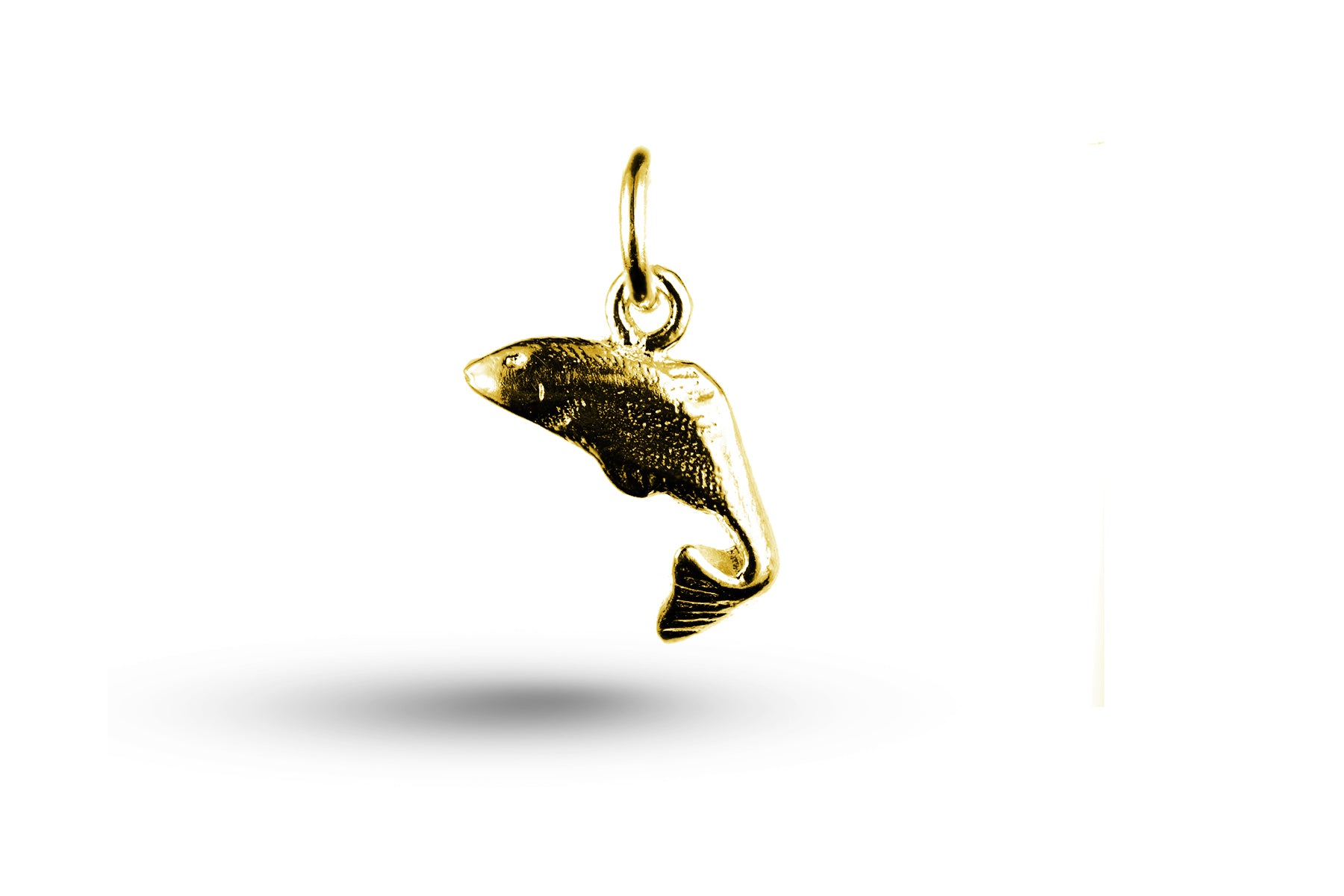 Yellow gold Salmon charm.