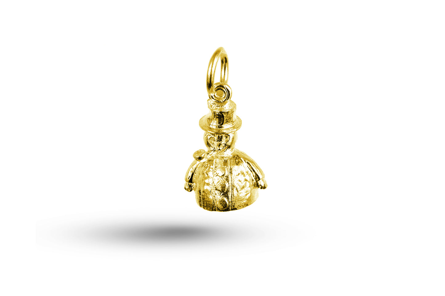 Yellow gold Snowman Christmas charm.