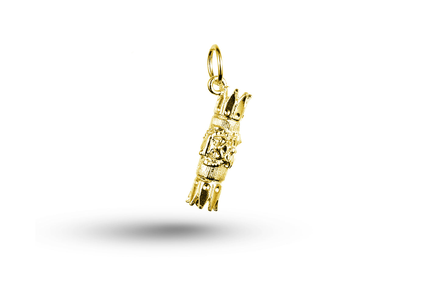 Yellow gold Christmas Cracker charm.