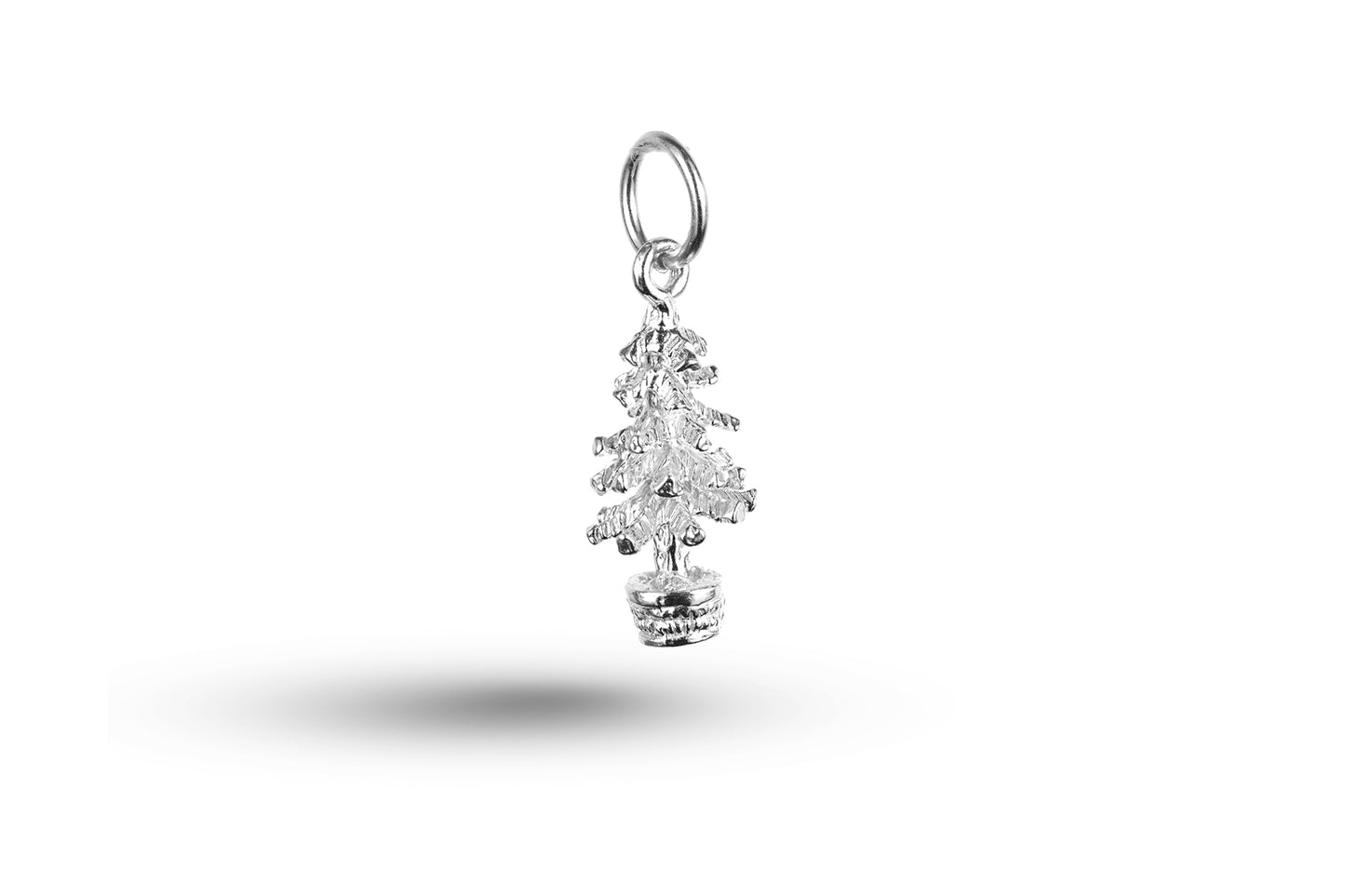 White gold Christmas Tree charm.