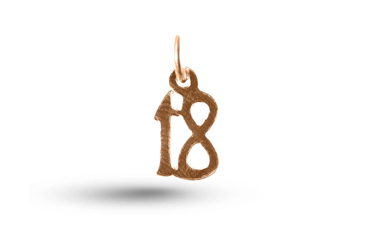 Luxury rose gold Birthday 18 charm.