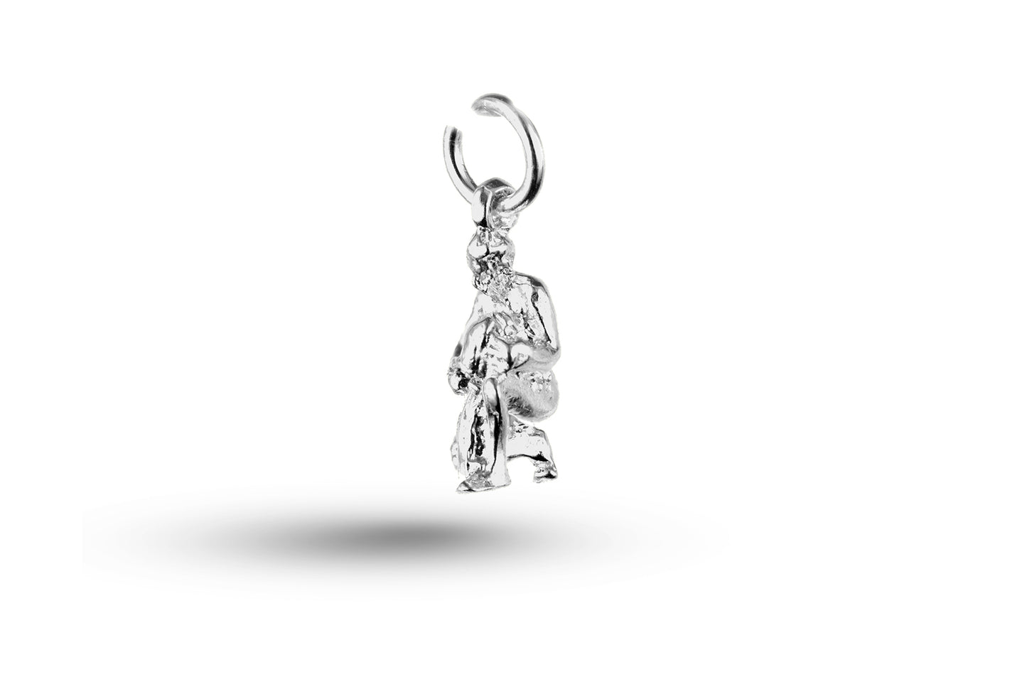 Luxury white gold Aquarius charm.