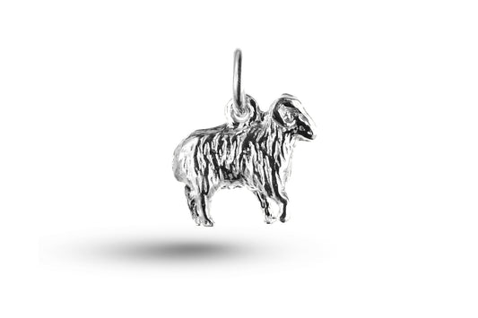 White gold Ram charm.