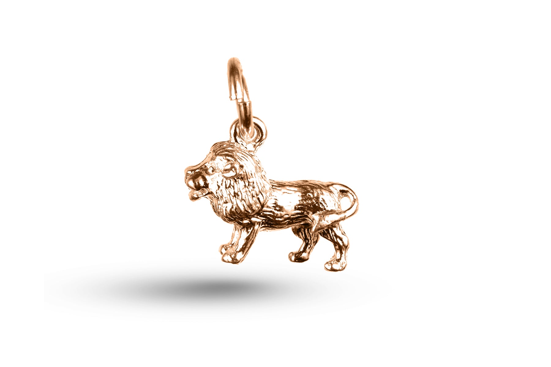 Rose gold Lion charm.