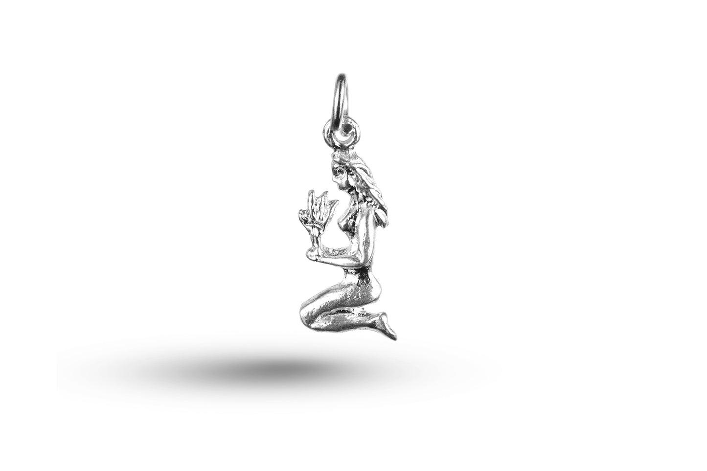 White gold Virgo charm.