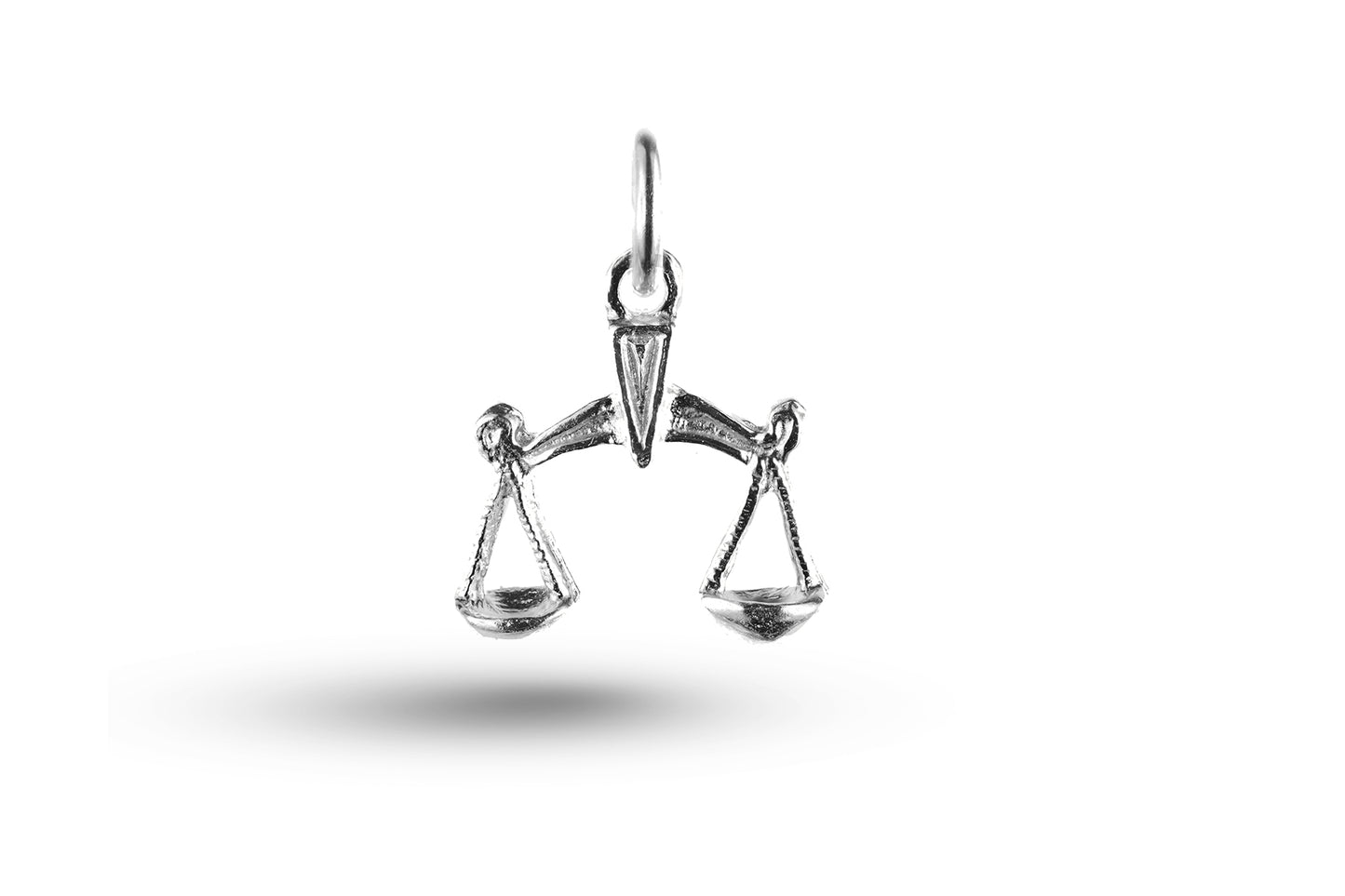 White gold Libra charm.
