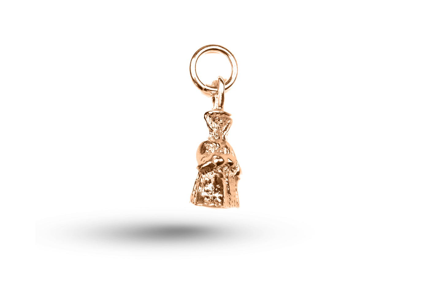 Rose gold Welsh Lady charm.