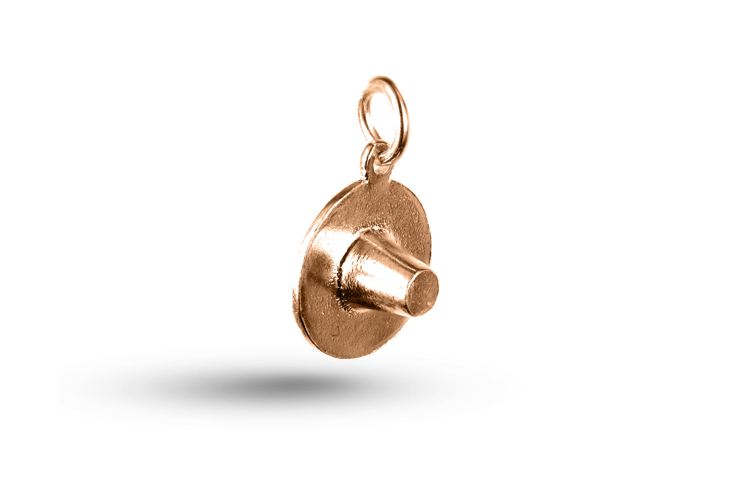 Rose gold Welsh Hat charm.