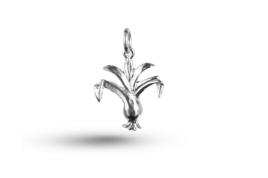 White gold Leek charm.