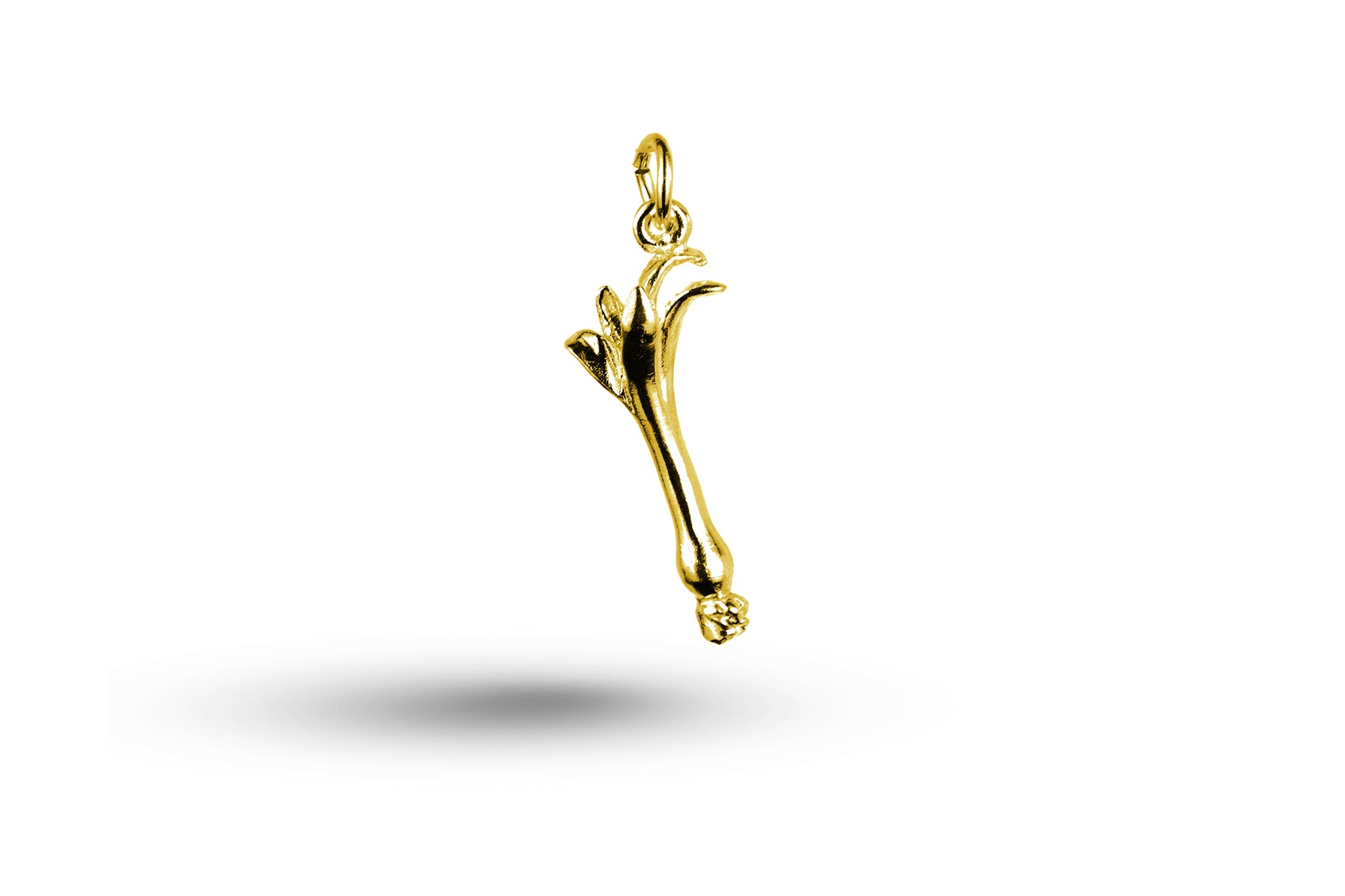 Yellow gold Leek charm.