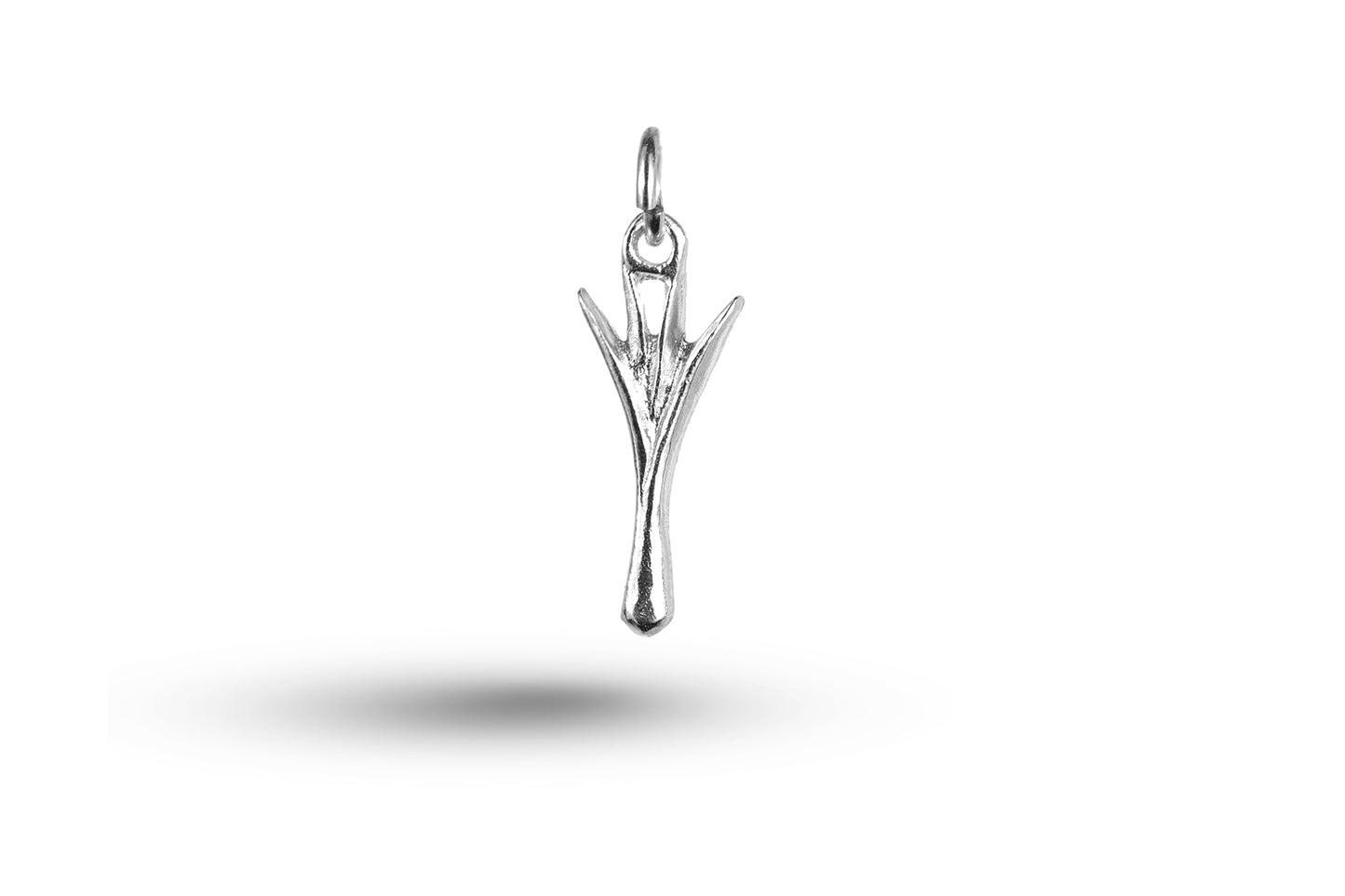 White gold Leek charm.