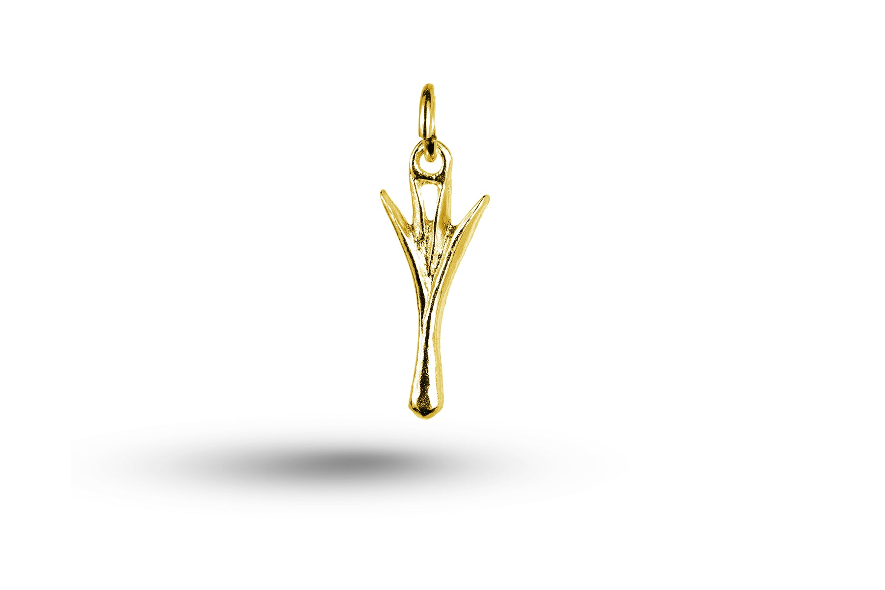 Yellow gold Leek charm.