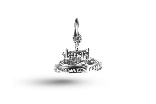 White gold Mount St Michael charm.