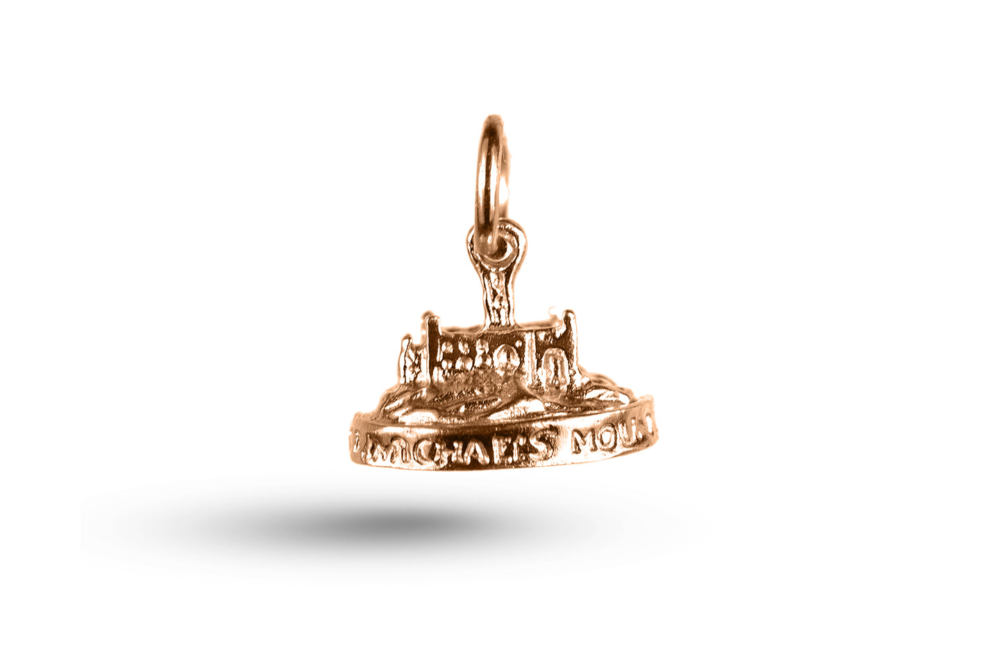 Rose gold Mount St Michael charm.
