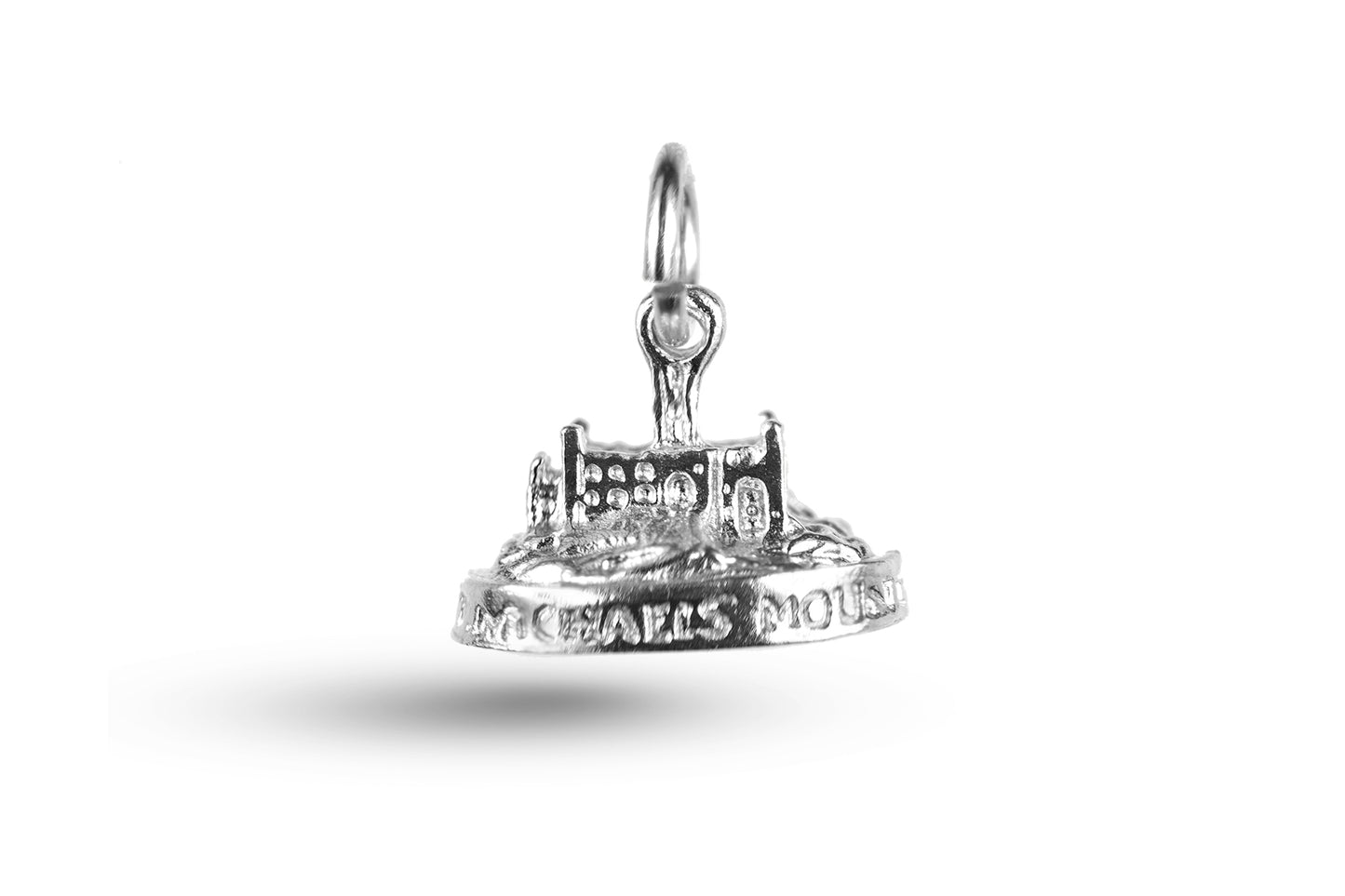 White gold Mount St Michael charm.