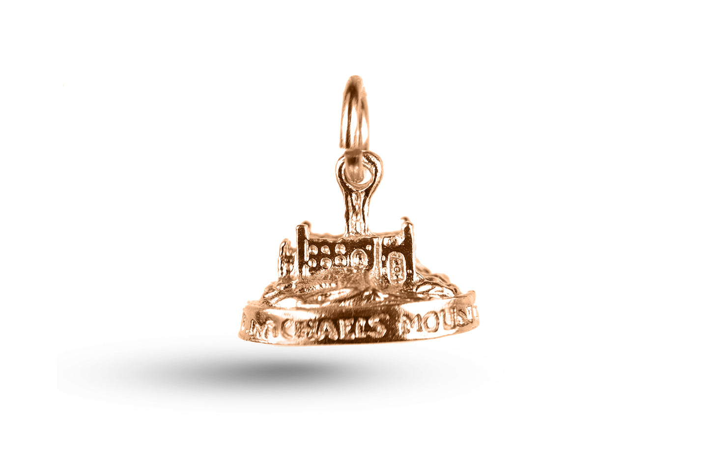 Rose gold Mount St Michael charm.