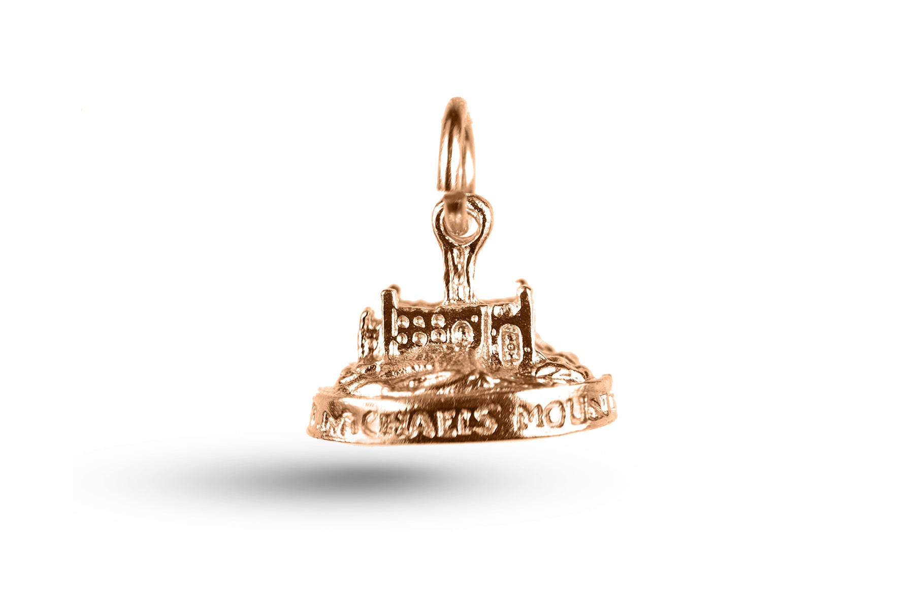 Rose gold Mount St Michael charm.