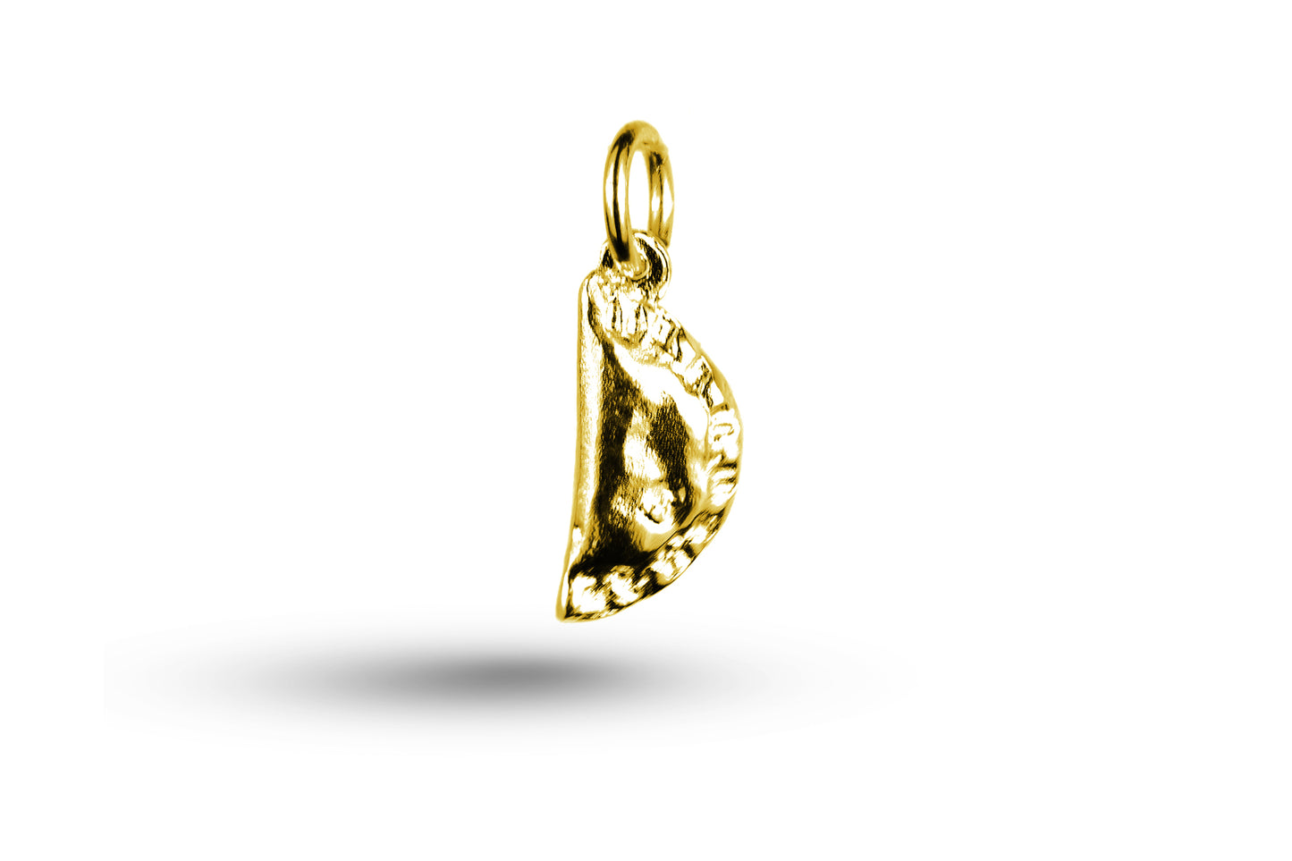 Yellow gold Cornish Pasty charm.