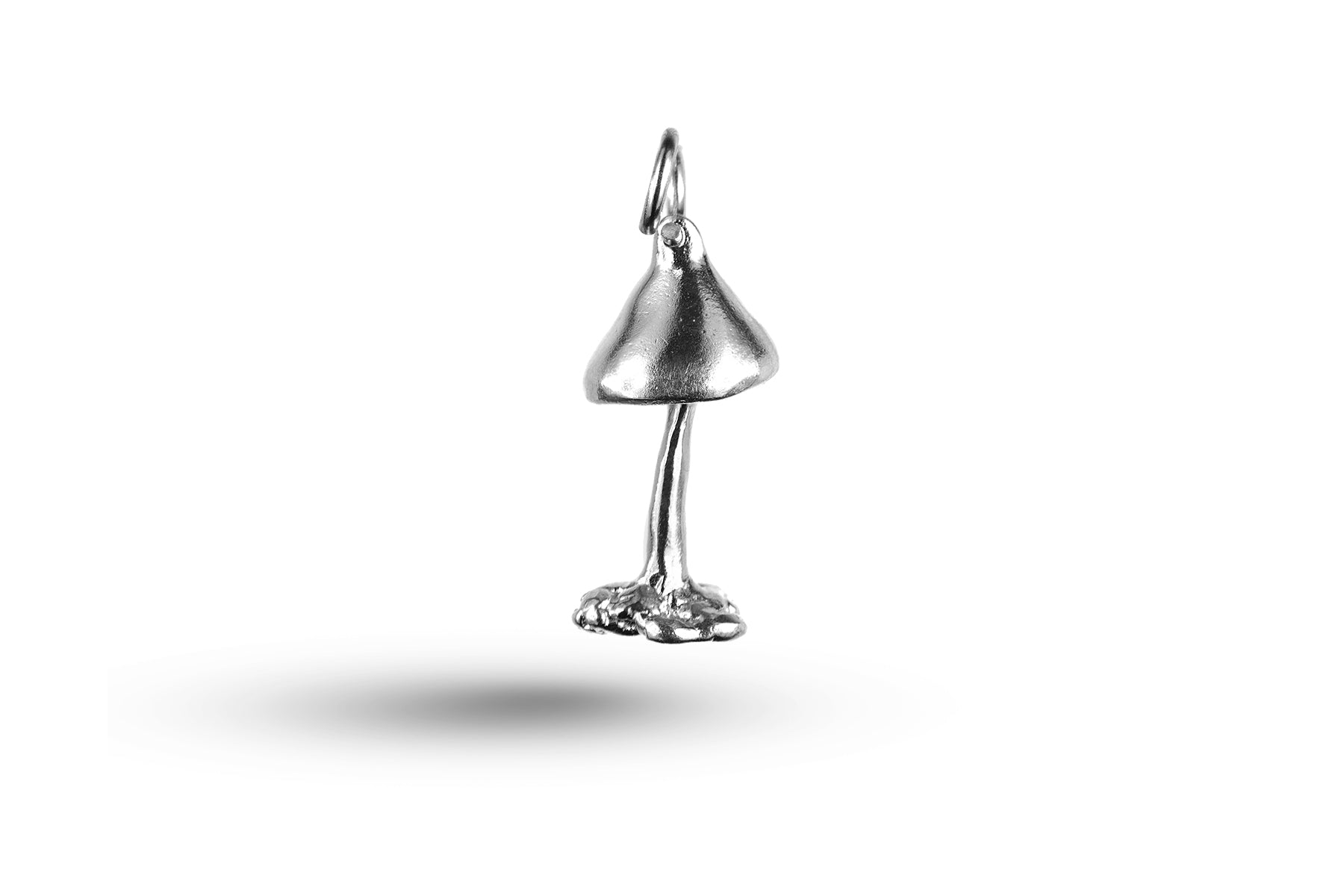 White gold Mushroom charm.