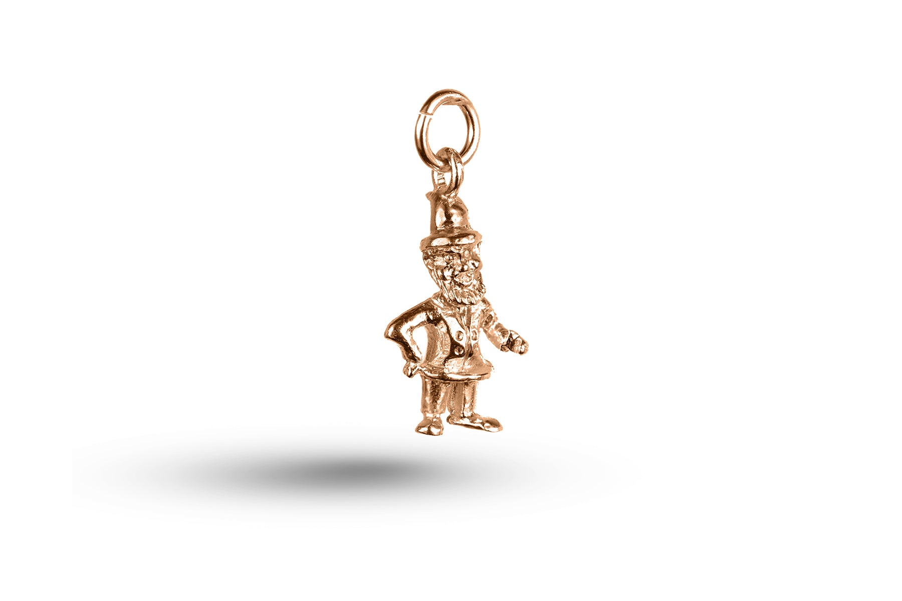 Rose gold Leprechaun charm.