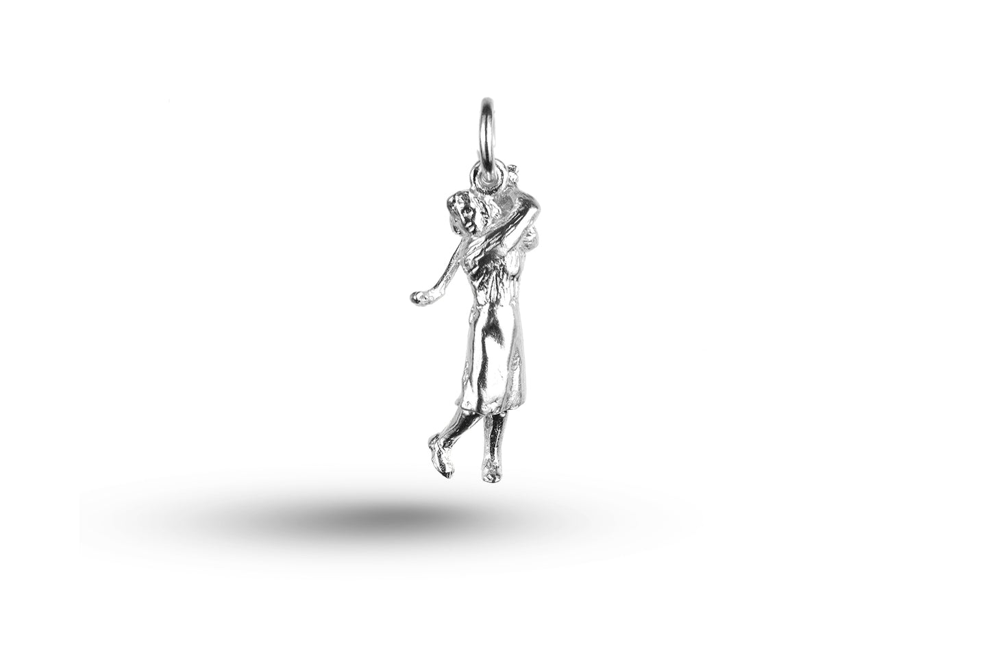 White gold Lady Golfer charm.