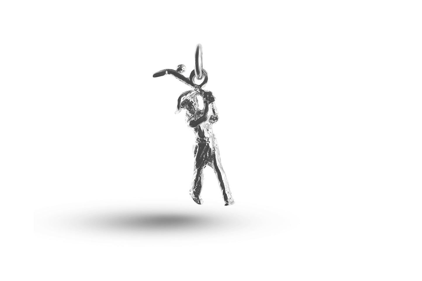 White gold Golfer charm.